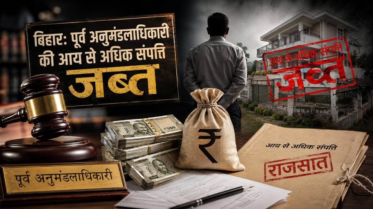 बिहार: पूर्व अनुमंडलाधिकारी की आय से अधिक संपत्ति जब्त 