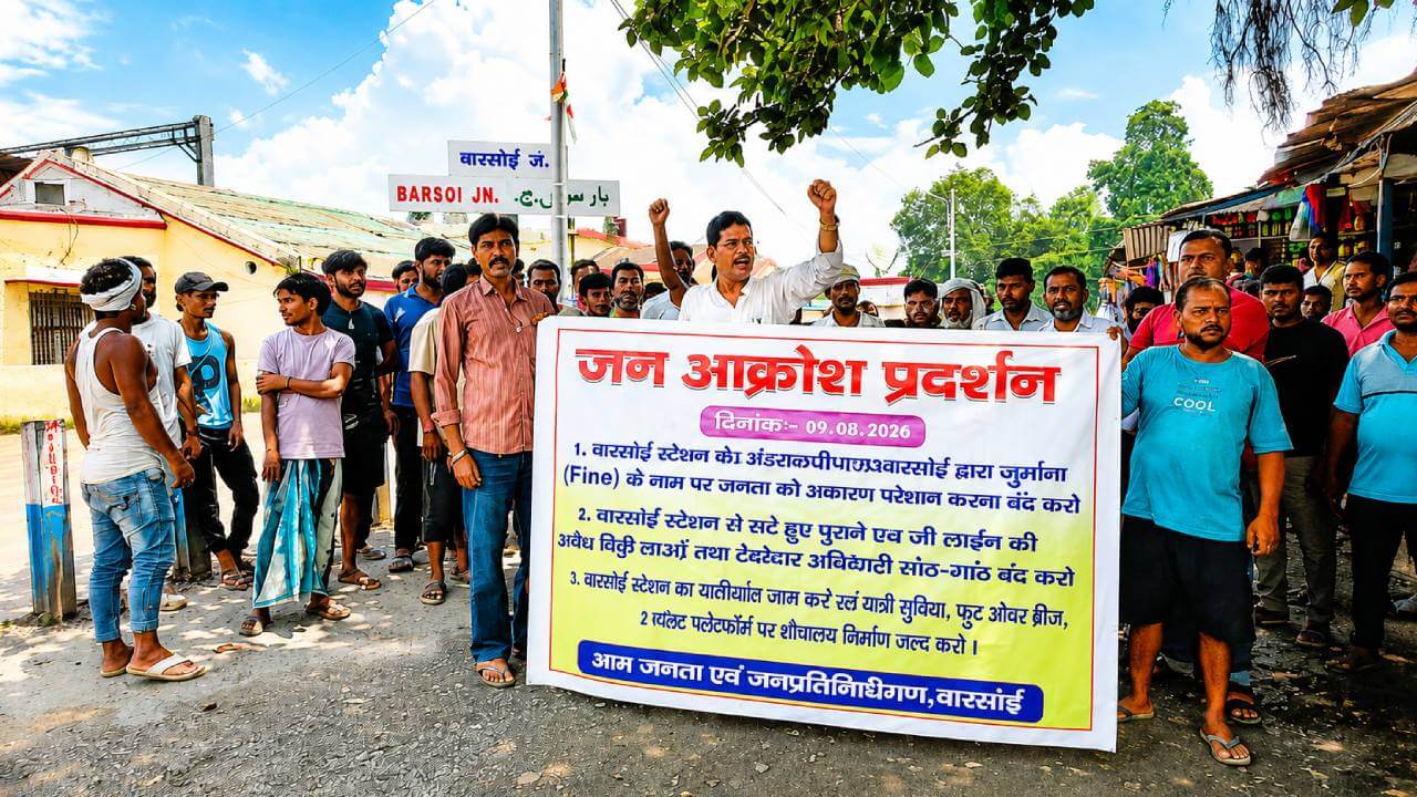 बिहार: बारसोई स्टेशन पर ‘जुर्माने’ को लेकर फूटा गुस्सा: आरपीएफ पर वसूली के आरोप, कई निर्माण कार्यों की जांच की मांग