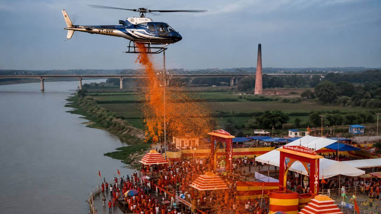 आसमान से बरसे फूल, ‘बोल बम’ से गूंजा कांवरिया पथ; श्रावणी मेले में शिवभक्तों का अनोखा स्वागत